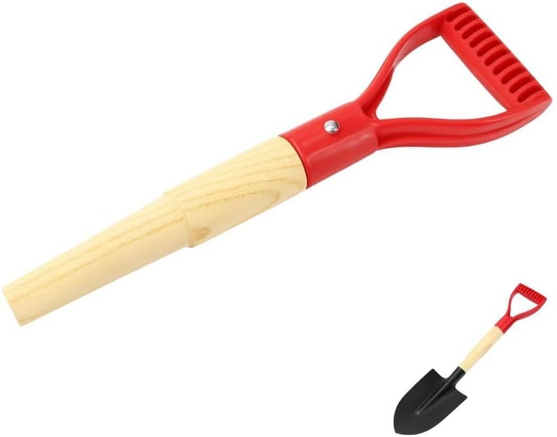 KH866 Shovel Handle Replacement – Short Wooden Handle 36cm Pitch Fork for Gardening Tool Spade, Rake, Digging, Camping, Garden Decoration, Durable D Shaped Grip with Nonslip Surface for Secure Control - Image 1